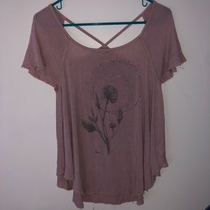 Pink American eagle t-shirt, size: medium